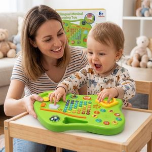 Juguete Musical Bilingüe 5 en 1, Juego de Música con Alfabeto y Números de Animales, Juguete Sensorial Interactivo para Bebés de 6 Meses en Adelante - Product Image 4