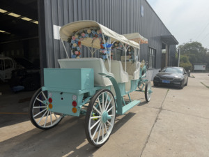 Chariot de mariage royal électrique d'extérieur, type carrosse de princesse, style Victoria, traîné par des chevaux - Product Image 5