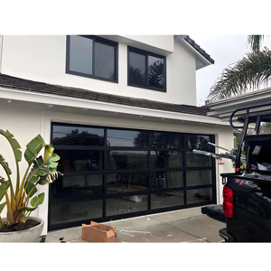 <span class=keywords><strong>Porte</strong></span> <span class=keywords><strong>de</strong></span> <span class=keywords><strong>garage</strong></span> sectionnelle automatique OEM simple et abordable avec fenêtre transparente et vue complète en verre - Product Image 4