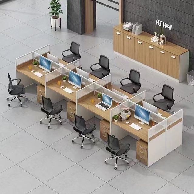 New Arrival Office Modular Computer Staff Table 8 Persons Workstation