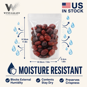 US Premium Clear Stand Up Pouch 20*30*4cm 7.9*11.8*1.6in <b>Zip</b> <b>Lock</b> Resealable Transparent Rice Coffee Nut Grain Food Packaging - Product Image 2