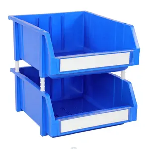 Heavy duty large warehouse garage screw tool parts storage picking stackable nestable plastic industrial storage shelf bins