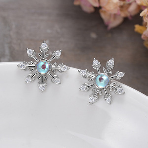 Orecchini a Forma di Fiocco di Neve per Donne, Stile Festivo, Accessori per Orecchie da Indossare Quotidianamente - Product Image 6