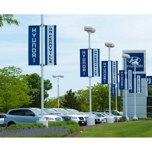 Tùy Chỉnh Đèn Đường Ánh Sáng Quảng Cáo Hiển Thị Cờ Ánh Sáng Cực Cờ Và Biểu Ngữ Ngoài Trời 18Oz Vinyl Biểu Ngữ Với Khung Phần Cứng - Product Image 6