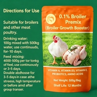 Prémélange de vitamines de qualité alimentaire 1000g pour poulets de chair : Promoteur de croissance, accélérateur de prise de poids rapide pour volailles