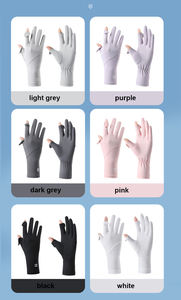 UPF50 + crème solaire UV dames gants glace soie soleil gants écran tactile respirant extérieur cyclisme sport conduite gants - Product Image 6