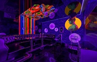 Cabina de DJ LED para interiores 3D personalizada, Atemid Nightclub & Bar, pantalla de mesa KTV para bodas y discotecas, señalización Digital