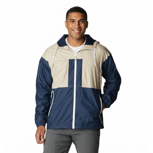 High Quality Custom Made Men's Windbreaker <b>Jacket</b> Comfortable Breathable Canvas Contrasting Colors for Winter - Product Image 1