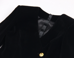 Giacca Formale da <span class=keywords><strong>Donna</strong></span> Nera di Alta Qualità, Manica Lunga, Sexy, Moda Invernale 2020 - Product Image 4