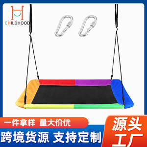 Columpio rectangular para exteriores, hamaca de tela Oxford de 152x83cm, capacidad de carga de 500 libras, para equipos de parques de atracciones - Product Image 4