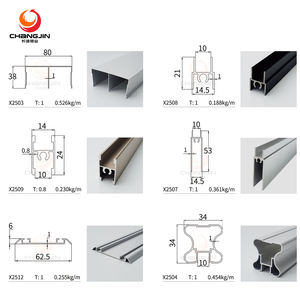 กรอบประตูตู้เสื้อผ้าอะลูมิเนียมแบบกำหนดเอง โปรไฟล์ประตูบานเลื่อนตู้เสื้อผ้า - Product Image 3