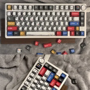 ชุดคีย์แคปคีย์บอร์ดแบบกลไก PBT คลาสสิกเรียบง่าย พร้อมเทคโนโลยีการพิมพ์แบบซับลิเมชั่น  คีย์แคปลายการ์ตูน 136 ปุ่ม  แบบ Cherry แท้ - Product Image 2
