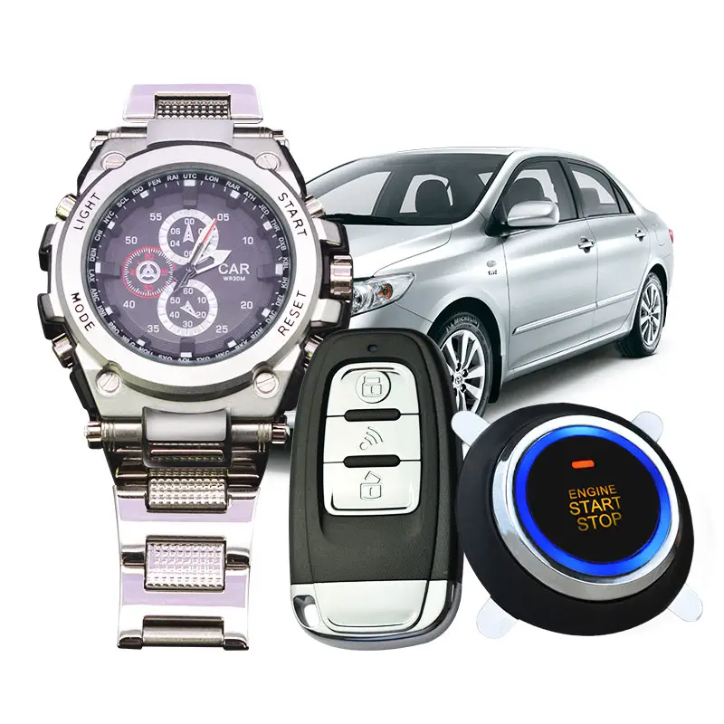 Carqseng Horloge Smart Key Pke Keyless Entry Remote Starter Motor Start Stop Smart Auto Alarm