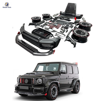 Pour Mercedes Bens Classe G W463A W464 G63 2019-2023 Mise à niveau vers le kit carrosserie en carbone sec de style R Pare-chocs de voiture Pièces de carrosserie automobile