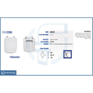 Asiento de Inodoro Moderno Duccio Vase Senesi con Cierre Suave, Plástico PP, con Función de Control Remoto - Product Image 3