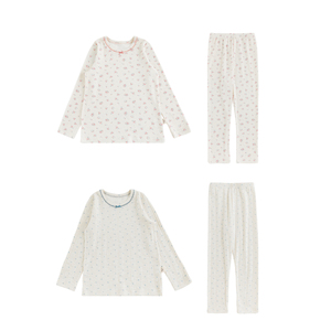 YOEHYAUL Q4194 CE CPC <span class=keywords><strong>Pyjama</strong></span> d'automne <span class=keywords><strong>chaud</strong></span> pour enfants, <span class=keywords><strong>pyjama</strong></span> floral en deux pièces, vêtements de maison pour enfants, vêtements de nuit pour filles - Product Image 2