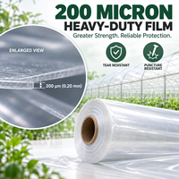 Film plastique pour serre 200 microns, résistant aux UV, en PE, pour couverture agricole, robuste, imperméable, diffuseur de lumière, anti-goutte.