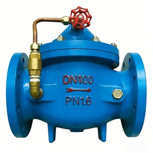 Válvula de control de golpe de presión de cierre lento de hierro dúctil con brida para suministro de agua DN50-DN300 PN16 - Product Image 5