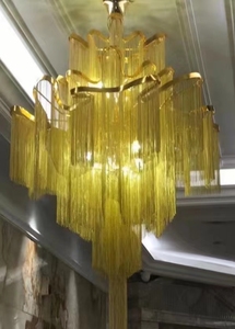 Đèn Chùm Rèm Bằng Nhôm Đèn Chiếu Sáng Trong Nhà Khách Sạn Đèn Treo Nhà Hàng Đèn Trần Trang Trí Đám Cưới - Product Image 5