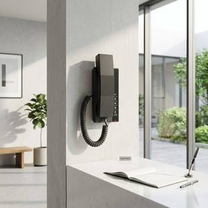 <span class=keywords><strong>Téléphone</strong></span> <span class=keywords><strong>IP</strong></span> mural compact H601 sans écran pour hôtel, <span class=keywords><strong>téléphone</strong></span> VoIP SIP avec PoE, 2 touches programmables, façade personnalisable - Product Image 5