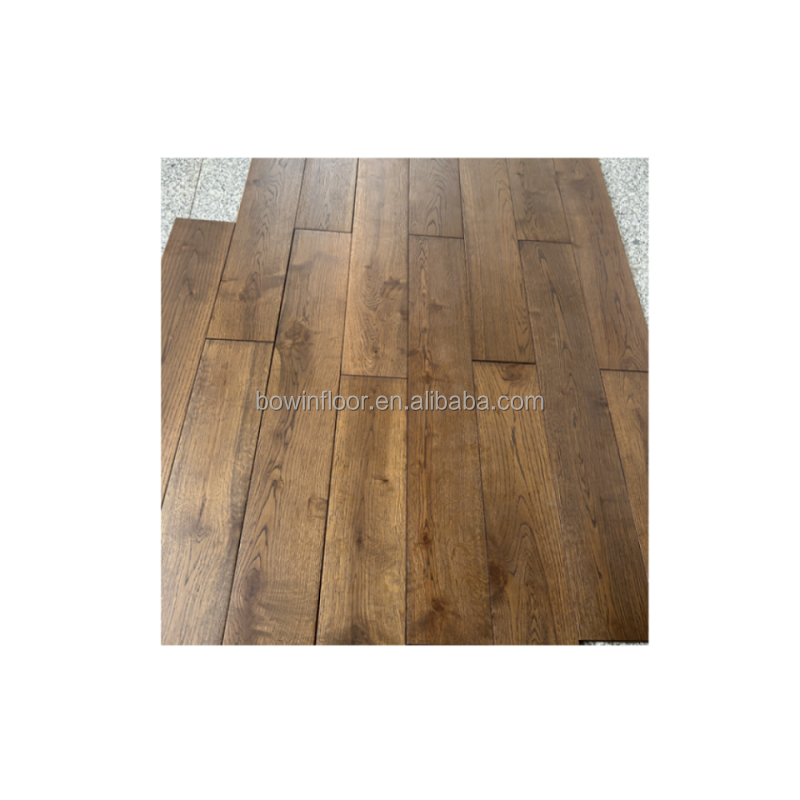 6 Wide Plank Walnut Color Teak