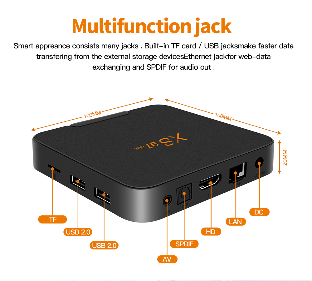 テレビボックス　tvbox Xs97se TV Box - 4K Android 10 with Allwinner H313 Processor