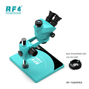 <span class=keywords><strong>Microscope</strong></span> trinoculaire RF-7050PRO avec grossissement 7-50x, éclairage LED à 6 niveaux de réglage, résolution de caméra 1920x1080 - Product Image 5