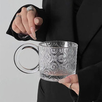 Tasse à café en verre coloré d'usine résistant à la chaleur lait thé jus boisson eau tasse à boire hôtel Restaurant fête ensembles de verres