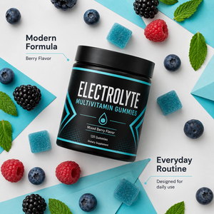 Gummies véganes biologiques multivitaminées, multiminérales et électrolytes à faible teneur en sucre pour adultes – Compléments sportifs pour améliorer l'immunité - Product Image 3