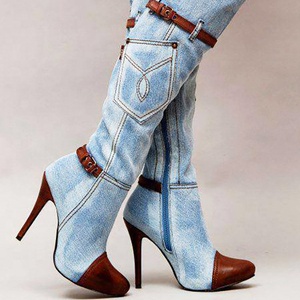 denim jeans boots