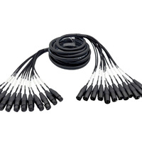 Câble micro multipaire 12 canaux tressé, pour mixeur, amplificateur de puissance, gaine élastique en PVC, 5m, adaptateur, applications audio-vidéo