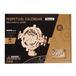 <span class=keywords><strong>Calendrier</strong></span> perpétuel 3D <span class=keywords><strong>en</strong></span> <span class=keywords><strong>bois</strong></span> à monter soi-même Robotime Rokr LK201 certifié CPC, jouets éducatifs - Product Image 1