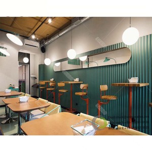 Mesa de café comercial, barra de bebidas, cafetería, juego de muebles, escaparate moderno de panadería - Product Image 1