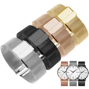 Multi-size Quick Release Woven Milanese Mesh Loop Stainless Steel Wrist Bands Watch Bands Straps for Samsung Smart Watch