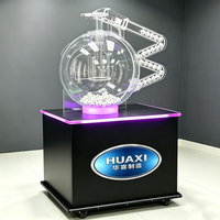 Huaxi Tragbare Acryl-Lotto-Keno-Spielmaschine für 75, 80, 90 Bälle, Elektronische Bingo-Lotterie-Glücksziehungsmaschine