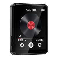 Lecteur MP3 portable avec écran tactile intégral de 2,4 pouces, radio FM, lecteur de livres électroniques, enregistreur vidéo, prise en charge de la carte TF 128 Go