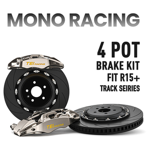 Pinza de Freno Monobloque Forjada TEI GT40-MONO de 4 Pistones, Kit de Rotor de Freno de 285 mm, 296 mm, 330 mm para Fit <span class=keywords><strong>Jazz</strong></span> GE8/GK5/GR9 - Product Image 1