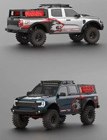 CROSSRC-Boîte de vitesses sans balais à 2 vitesses avec système d'éclairage LED RTR, EMO X7 XL4 Big Bad Wolf Bear 1/8 Scale 4WD RC Rock Crawler Pickup Truck