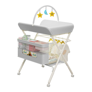 Cambiador de Pañales Multifuncional, Plegable y Ajustable en Altura, Estación de Cuidado y Contacto para Bebés Recién Nacidos para Uso Doméstico - Product Image 4