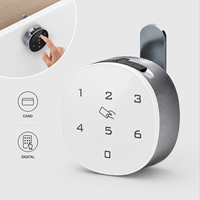 Serrure de cabinet intelligente ronde de 20 mm, déverrouillage par mot de passe et carte, clavier tactile numérique pour armoire de classement