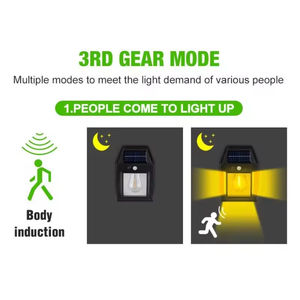 Lámpara Solar LED de Pared para Exteriores con Sensor de Movimiento, Tres Modos de Luz Nocturna para Jardín, Villa, Patio - Product Image 4