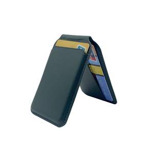 댐핑 힌지 마그네틱 스탠드 카드 홀더, RFID 차단 비건 가죽 지갑, MagSafe 호환 - Product Image 6