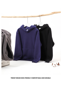 Wholesale Custom logo <strong>Boxy</strong> <strong>Blanks</strong> Oversized Polyester Cotton Knit 480gsm Polar Fleece Pullover <strong>Hoodies</strong> for Men New - Product Image 3