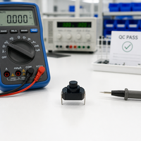 Interrupteur à bouton-poussoir tactile KAN-15 1A 250VAC, montage traversant sur circuit imprimé, 12x8mm, plastique, 1NO, CQC, pour usine de Shenzhen