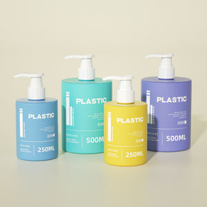 Premium 250 500 ml épaule plate personnalisé bûche Gel douche conteneur vide rond mat soin des <span class=keywords><strong>cheveux</strong></span> shampooing et revitalisant bouteille - Product Image 1