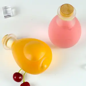 100 ml bowling shape frosted beverage glass Bottle Large in sale with rubber stopper high-quality