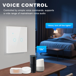Interrupteur mural intelligent Wi-Fi 1/2/3/4 voies 110V-240V compatible Matter Alexa Apple <span class=keywords><strong>Home</strong></span> APP, commande vocale, panneau PC, certifié CE - Product Image 3