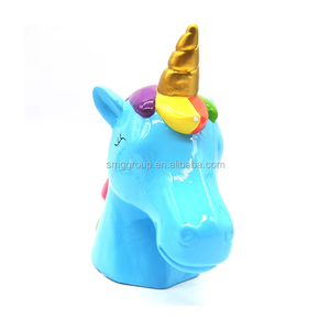 Céramique mignon OEM cadeaux arc-en-ciel <span class=keywords><strong>licorne</strong></span> économie <span class=keywords><strong>tirelire</strong></span> pour la décoration intérieure enfant cadeaux d'anniversaire Animal 3d <span class=keywords><strong>tirelire</strong></span> - Product Image 5