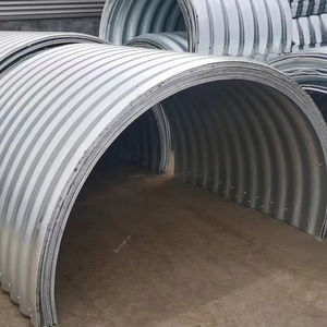 Pipa Culvert baja Metal galvanis bergelombang Diameter besar harga tabung - Product Image 1