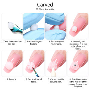 <span class=keywords><strong>LILYCUTE</strong></span> Gel de Modelado 3D para Uñas, 8ml, Sólido, con Textura de Gelatina, Altamente Moldeable, para Esculpir Flores en 5D, Fabricación OEM - Product Image 6